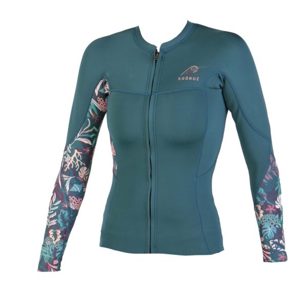 DIVINE Top LS Zip Blue Duck