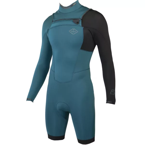 FIGHTER Shorty LS Front-zip Blue